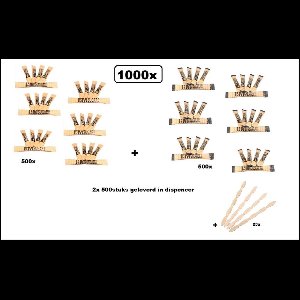 1000x Koffie Melksticks en Suikersticks I am + 25x Wave roerstaafjes - wave roerstaafjes suiker sticks melk sticks koffiemelk koffie festival