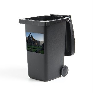 Container sticker Uitsneden Tintern Abbey - Zonsopkomst bij de Tintern Abbey in Wales Klikosticker - 40x40 cm - kliko sticker - weerbestendige containersticker