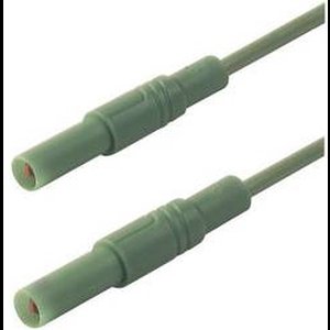 SKS Hirschmann MLS SIL GG 100/1 Veiligheidsmeetsnoer Banaanstekker 4 mm Banaanstekker 4 mm 1.00 m Groen 1 stuk(s)