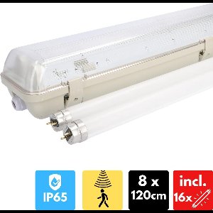 Proventa LED TL lampen 120 cm - 8 x Armatuur + 16 x LED 14W buis - IP65 - LED TL verlichting