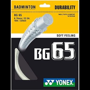 Yonex BG 65 wit set - 10m badmintonsnaren set