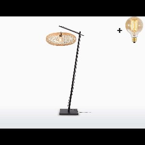 Vloerlamp - CANGO - Bamboe - Zwart