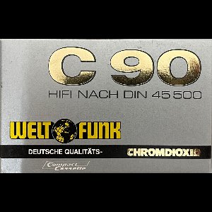 Weltfunk Chromdioxid C90 Cassetteband – 90 min HiFi – Gesealed – Made in Germany
