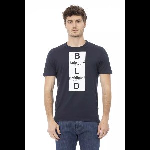 Short Sleeve Crew Neck Graphic Tee - Blue T-Shirts