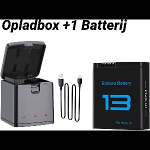 Opladbox voor GoPro Hero 13 Black - Opladbox +1 Batterij - Opladbox voor 3 Batterijen - Inclusief 1 Batterij - Gopro 13 - Charger Box for Gopro Hero 13 Black - Fast Charger - Opladbox 4 GoPro 13 Batterijen - GoPro 13 Accessoires - Batterij voor GoPro