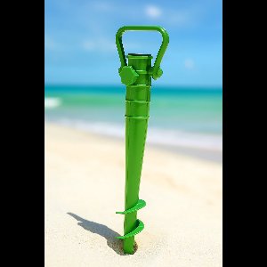Parasolhouder met Grondboor – Parasolstandaard voor Strand & Tuin – Stevige Parasolvoet met Schroef – Geschikt voor Zand & Aarde – Lichtgewicht & Draagbaar