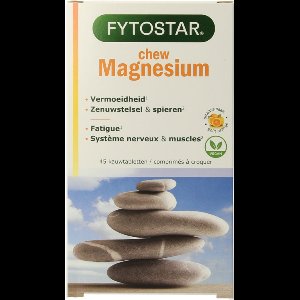 Fytostar Chew Magnesium Maxi - Mineralen - Vermoeidheid Zenuwstelstel Spieren - 45 kauwtabletten