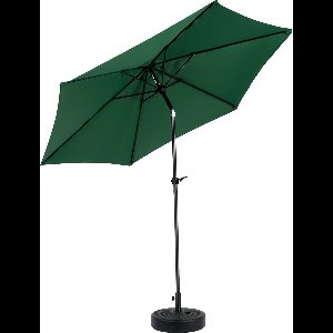 Merax Dubbele Parasol 270 cm Donkergroen Rechthoekig Zonder Voet Voor Tuin Terras Zwembad Met Draaimechanisme UV Bescherming
