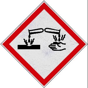 GHS05 bijtende stoffen bord - Sign Again materiaal - 15 x 15 cm