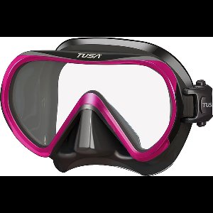 TUSA INO Duikmasker voor Volwassenen – Compact snorkelmasker met single lens en hypoallergene siliconen skirt, comfortabel en eenvoudig in gebruik – Zwart/Roze – M1011QB RP