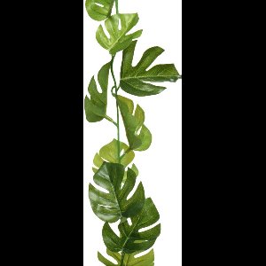 Plantenslinger/kunstplant - Monstera - groen - kunststof - 180 cm - Gatenplant