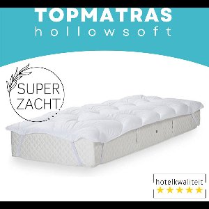 Zavelo Topmatras Hollowsoft - Super Zacht - Lits-Jumeaux 180 x 220 cm - Topdekmatras - Topper Matras - Matrastopper - Anti-Allergeen