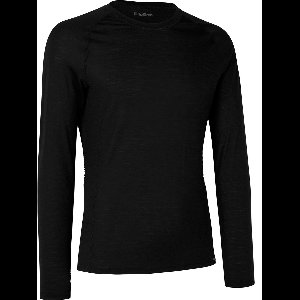 GripGrab - Merino Blend Thermal Lange Mouw Herfst Winter Fiets Ondershirt Thermoshirt met Merinowol - Zwart - Heren - Maat XXL