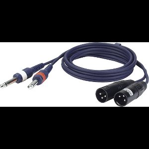 DAP Audio Jack naar XLR Overgangskabel 3m - 2x Jack Mono naar 2x XLR Male - 3m