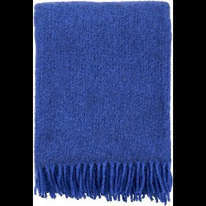Klippan- Gotland- Woondeken - Plaid - Lamswol en Gotland wol - 130cm x 200cm - blue- blauw-