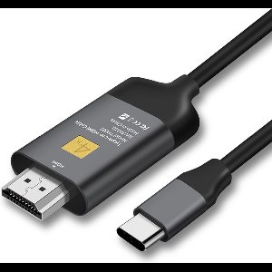 A-KONIC© USB-C naar HDMI Kabel 1.8 Meter 60Hz - 4K - Type c To HDMI Cable - HP - Dell Xps - Apple Macbook Pro - Huawei - HP - Spacegrey