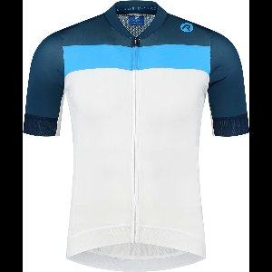 Rogelli Prime Fietsshirt - Korte Mouwen - Heren - Wit, Blauw - Maat 3XL