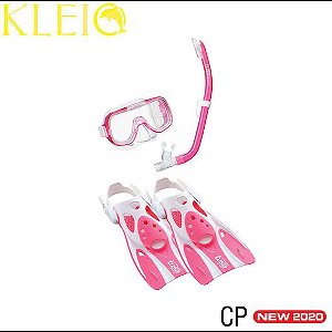Tusa Mini-Kleio Travel Junior Snorkelset Roze