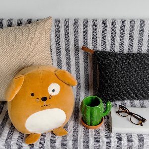 Balvi Kussen Hond Woof Bruin Superzcht Polyester 29 x 25 x 22 cm