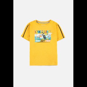 Looney Tunes - Daffy Duck & Porky Pig Kinder T-shirt - Kids 134/140 - Geel