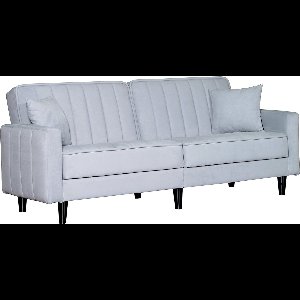 Sofabed Lisboa - Zilver - 214x85x90 cm