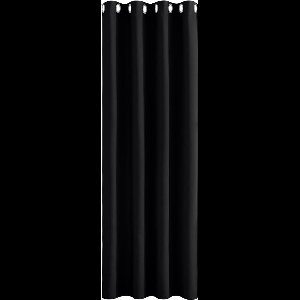 Gordijn Gewone geïsoleerde verduisteringsgordijnen, 132 x 210 cm, 1 tabletten, Zwart