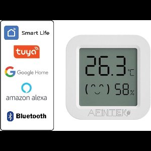 AFINTEK Smart Life Mini Bluetooth Thermometer & Hygrometer - Inclusief Batterij