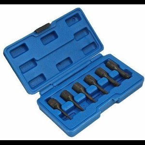 linkse dop - uitdraaiset - uitdraai dop - verwijderingsdop - linkse draad - 6 delig - Linkse tap set - satra