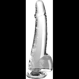 Pipedream - King Cock - Dildo met Balzak - 25,5 cm - Transparant