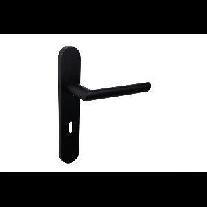 Lavuzo deurkruk Ragusa Zwart met afgerond schild SL72 | Per set | Deurkruk zwart | Deurklink met schild