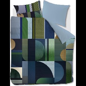 Kardol Utopia dekbedovertrek - Lits-Jumeaux - 240x200/220 - Blauw Groen