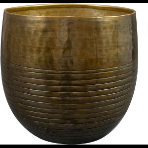 Ter Steege Bloempot Metaal Antiek Look D 21 cm H 20 cm Opening 18.5 cm