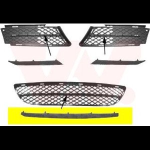 VanWezel 0657480 - Grille prise d'air inférieure pour Bmw 3 e90 de 2005 au 09/2008