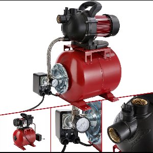 AREBOS Huiswaterpomp Pomp 1000 W 3500 L/Uur Afvoerkop 44m 19 L Tank Rood