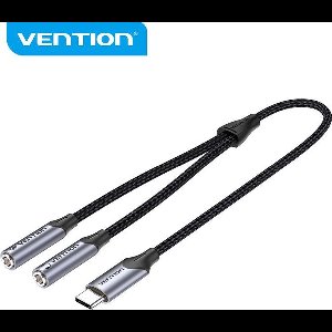 Vention USB-C naar 3.5mm TRS Audio en Microfoon Female Jack - 0.3 meter
