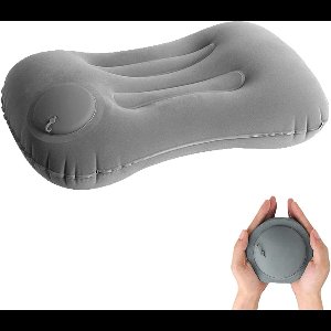 Kussen - Opblaasbaar kampeerkussen - Opblaasbaar reiskussen - 43*28*10cm - Wordt geleverd met oordopjes en oogmasker - Comfortabele ergonomie - Draagbaar opblaasbaar kampeerkussen - ANMI