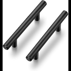 Cuhostki - 2 Stuks - Kastgrepen met - Kastgrepen matzwart - RVS Kastgrepen - RVS Kastgrepen Set - Zwart (Matzwart) - RVS - 15cm1,2cm3,1cm - Duurzaam - Modern - Voor Kasten, Winkels, Laden