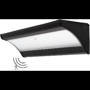 Iplux® Solar LED Wandlamp SafeSense Elite - 1100 lumen - Hoge Kwaliteit - Bewegingssensor - IP65 - 4000K - Aluminium