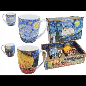 Vincent van Gogh Sterrennacht Mokken Set - 2 stuks, 350ml
