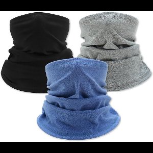 Famanu - 3 stks nekwarmer voor mannen vrouwen winter outdoor thermische snood winddicht winter neck gaiter fleece gezicht sjaal bandana covering