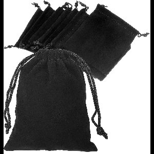 20Pcs Black Velvet Jewelry Bags 8 * 10cm Soft Anti-Scratch Jewelry Gift Bags Small Drawstring Bag Jewelry Storage Pouch for Jewelry Storage Candy Gift Packaging