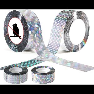 2 Rollen Bird Scare Tape, 100m Dubbelzijdig Reflecterende Holografische Tape om Vogels Weg te Jagen Flash Bird Repellent Tape voor Duiven Spechten Meeuwen Kraaien Zwaluwen
