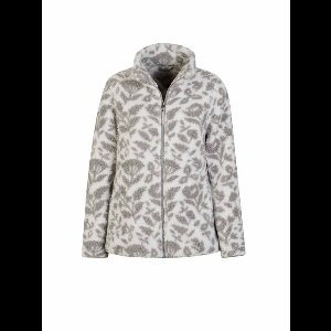BJØRNSON Lelie Fleece Vest 4 Seizoenen Bloem-motief Dames - Maat 38 - Witgrijs