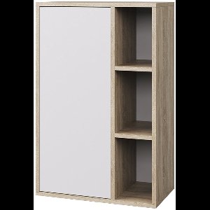 Vicco Berno Wandrek – 50.1 x 78.4 cm met 3 open compartimenten Sonoma/Wit