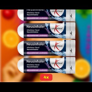 Lucovitaal Neusinhaler - Lavendel - 4x Voordeelverpakking!