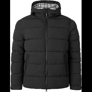 Aquascutum Sp hooded puffer - black