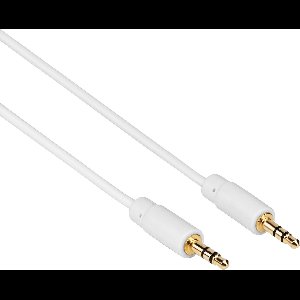 Jack Kabel 3.5 mm - Male to Male - Universeel - Wit - 5 meter - Allteq