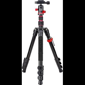 Professioneel Lichtgewicht DSLR Camerastatief - Universeel Fotostatief voor Fotografie – Aluminium Tripod Zwart 138CM