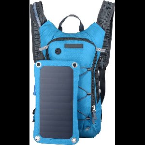 BBWC 10L bike rugzak blauw met drinkreservoir + zonnepaneel