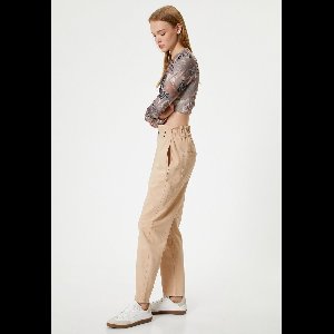 Hoge taille Baggy Broek